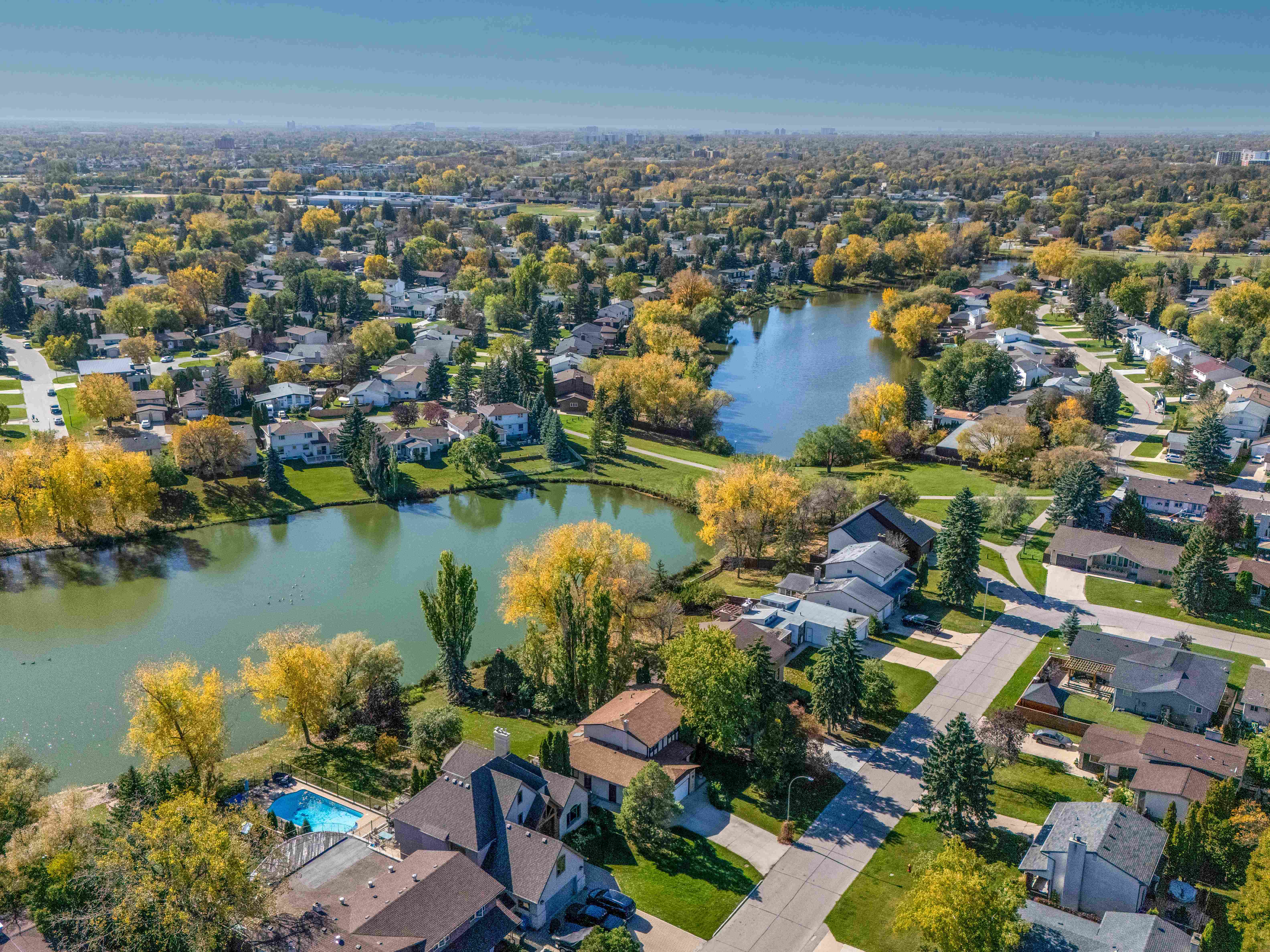 Drone view of lake view